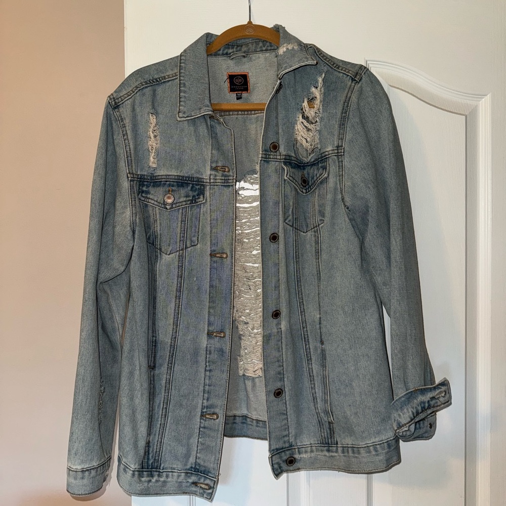 Distressed Denim Jacket - Picture 3 of 6